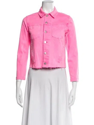 Pre-owned L'agence Denim Jacket In Pink