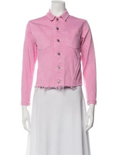 Pre-owned L'agence Denim Jacket In Pink