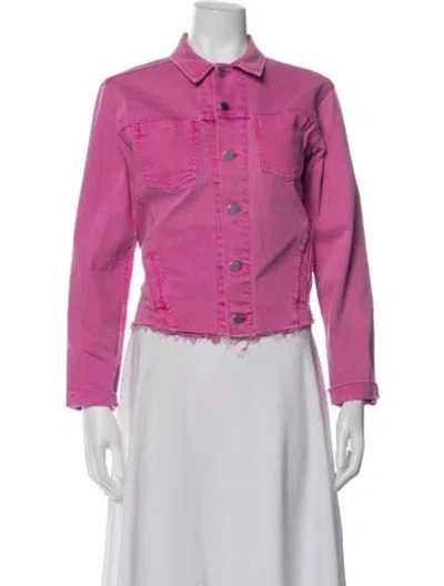 Pre-owned L'agence Denim Jacket In Pink