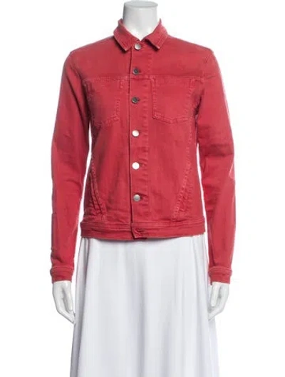 Pre-owned L'agence Denim Jacket In Red