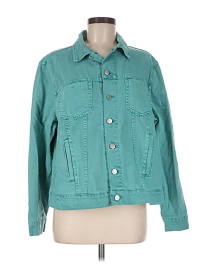 L'agence Denim Jacket In Teal