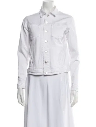 Pre-owned L'agence Denim Jacket In White