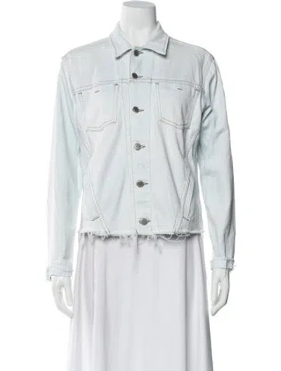 Pre-owned L'agence Denim Jacket In White