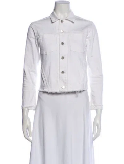 Pre-owned L'agence Denim Jacket In White