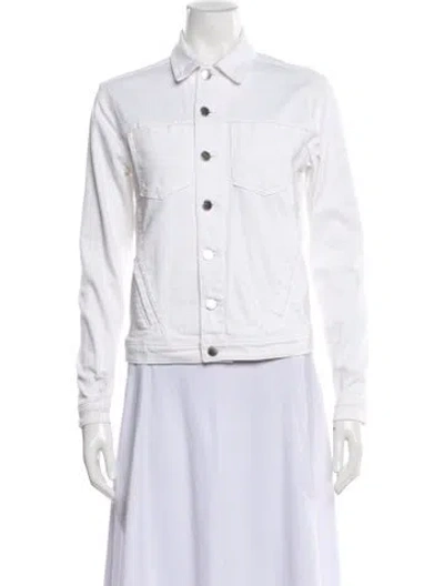 Pre-owned L'agence Denim Jacket In White
