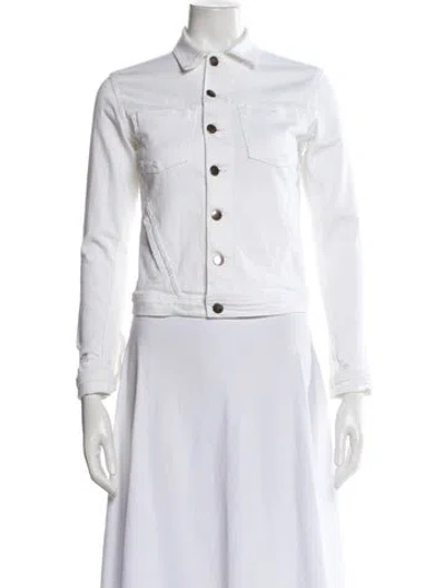 Pre-owned L'agence Denim Jacket In White