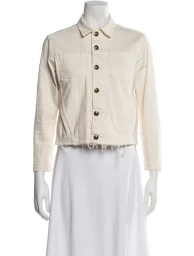 Pre-owned L'agence Denim Jacket In White