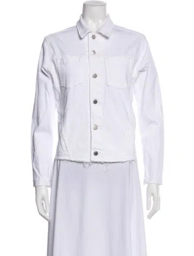 Pre-owned L'agence Denim Jacket In White