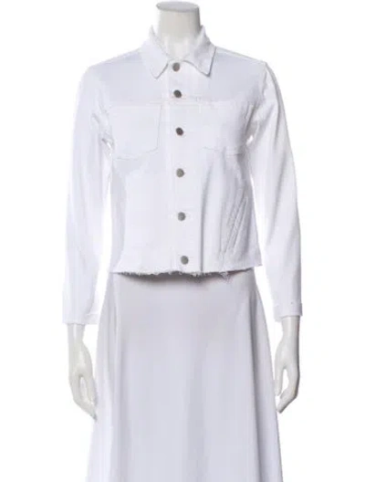 Pre-owned L'agence Denim Jacket In White