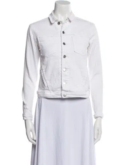 Pre-owned L'agence Denim Jacket In White