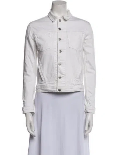 Pre-owned L'agence Denim Jacket In White