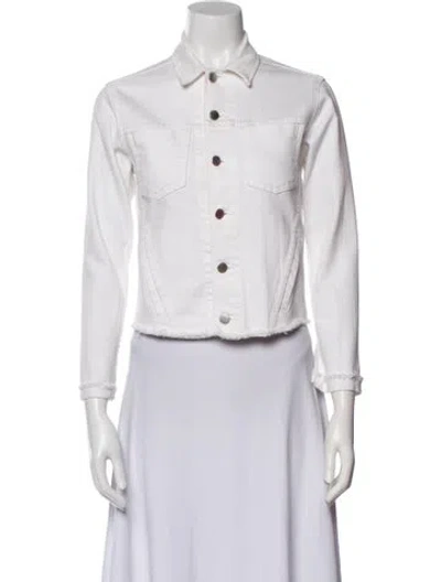 Pre-owned L'agence Denim Jacket In White