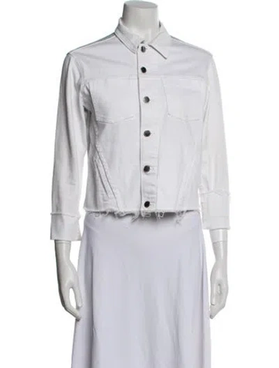 Pre-owned L'agence Denim Jacket In White