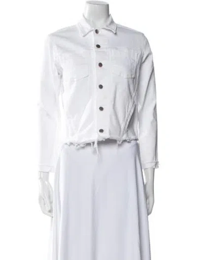 Pre-owned L'agence Denim Jacket In White