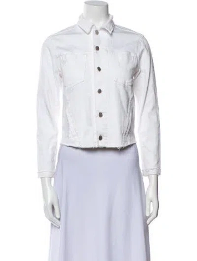 Pre-owned L'agence Denim Jacket In White