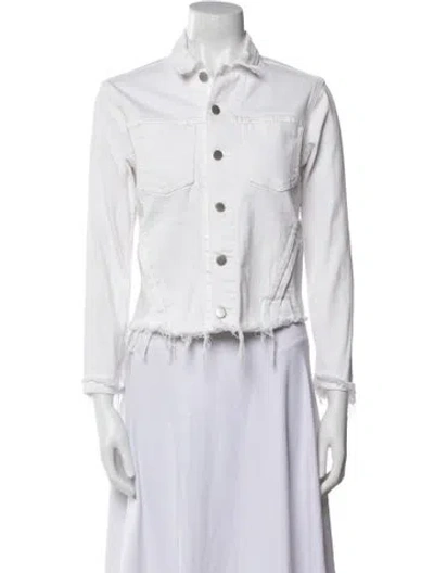 Pre-owned L'agence Denim Jacket In White