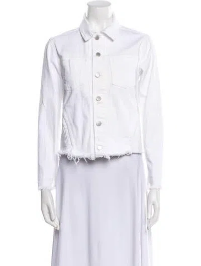 Pre-owned L'agence Denim Jacket In White