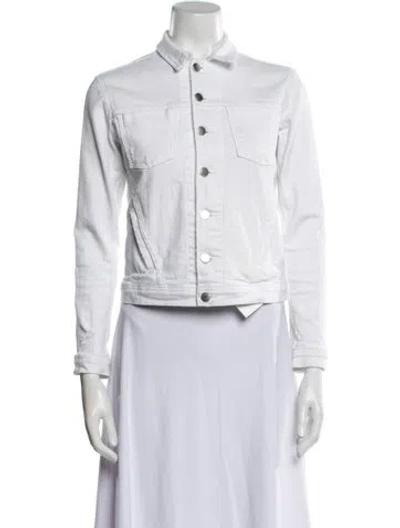 Pre-owned L'agence Denim Jacket In White