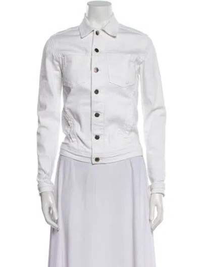 Pre-owned L'agence Denim Jacket In White