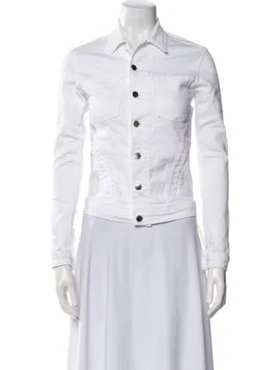 Pre-owned L'agence Denim Jacket In White