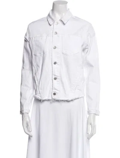 Pre-owned L'agence Denim Jacket In White