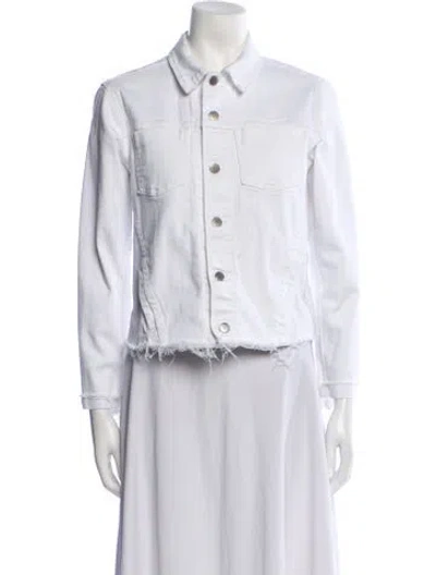 Pre-owned L'agence Denim Jacket In White