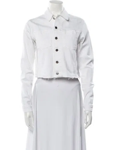 Pre-owned L'agence Denim Jacket In White