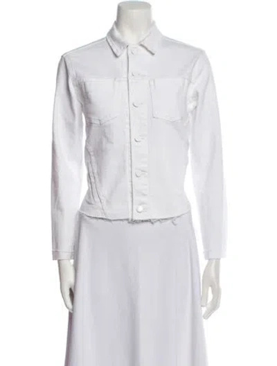 Pre-owned L'agence Denim Jacket In White