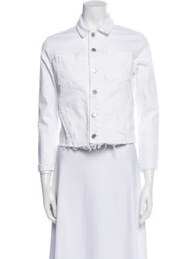 Pre-owned L'agence Denim Jacket In White