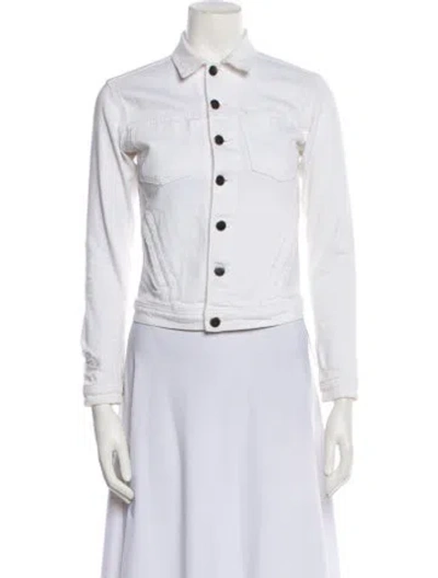 Pre-owned L'agence Denim Jacket In White
