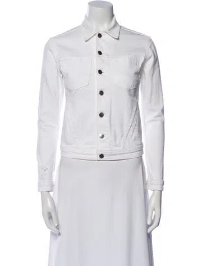 Pre-owned L'agence Denim Jacket In White