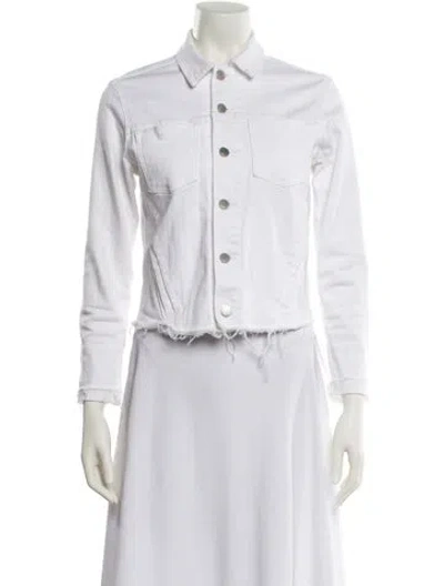 Pre-owned L'agence Denim Jacket In White