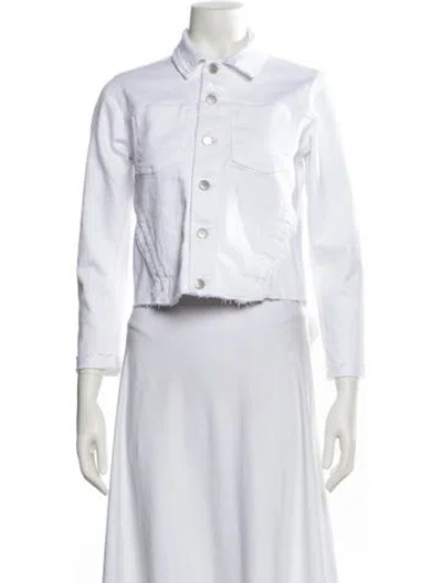 Pre-owned L'agence Denim Jacket In White