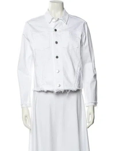 Pre-owned L'agence Denim Jacket In White