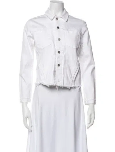 Pre-owned L'agence Denim Jacket In White