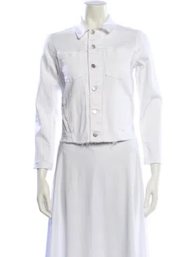 Pre-owned L'agence Denim Jacket In White