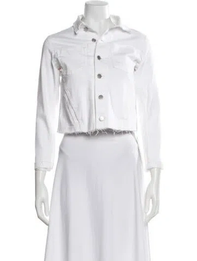 Pre-owned L'agence Denim Jacket In White