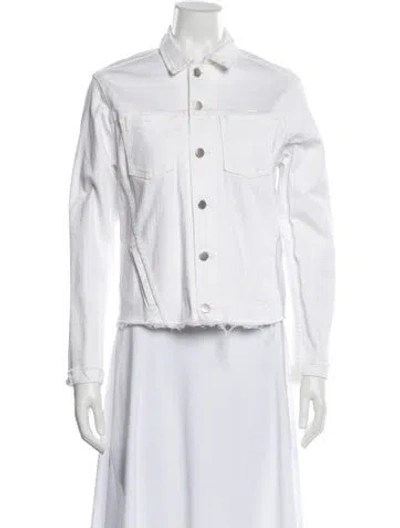 Pre-owned L'agence Denim Jacket In White