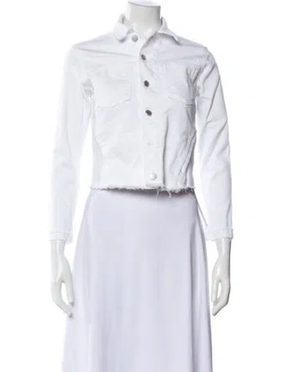 Pre-owned L'agence Denim Jacket In White