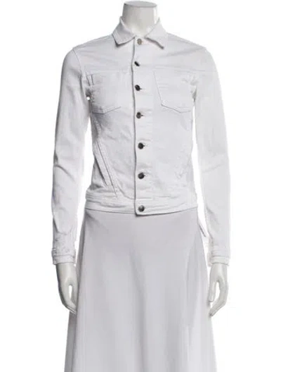 Pre-owned L'agence Denim Jacket In White