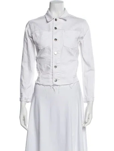 Pre-owned L'agence Denim Jacket In White