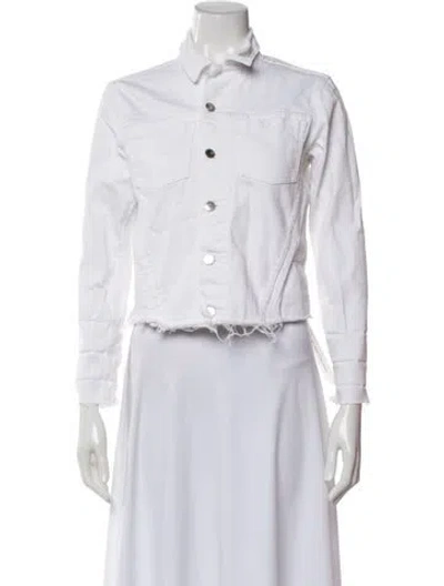 Pre-owned L'agence Denim Jacket In White