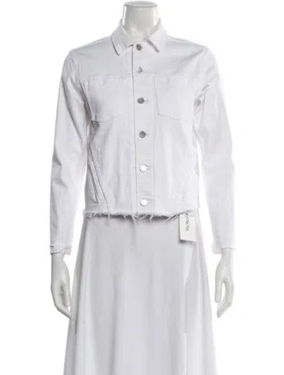 Pre-owned L'agence Denim Jacket In White