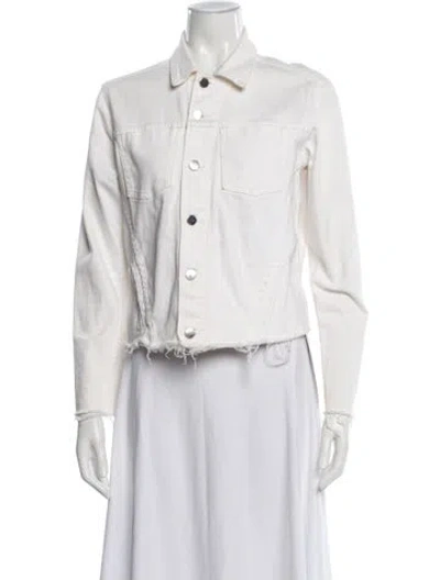Pre-owned L'agence Denim Jacket In White