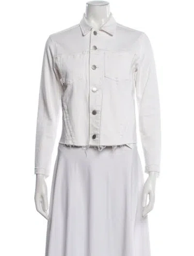 Pre-owned L'agence Denim Jacket In White