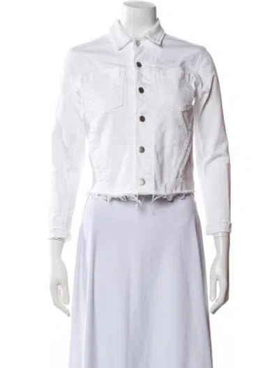 Pre-owned L'agence Denim Jacket In White