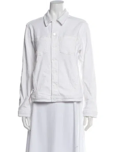 Pre-owned L'agence Denim Jacket In White