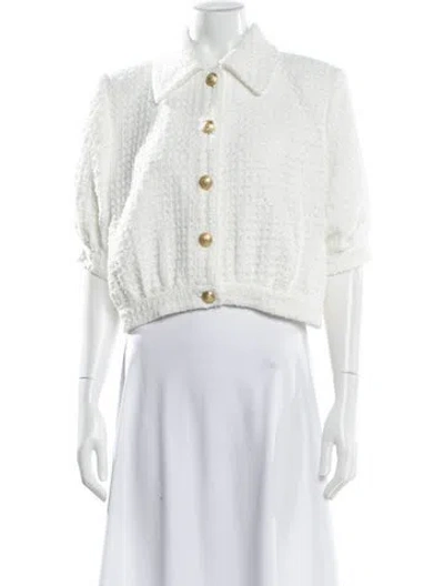 Pre-owned L'agence Denim Jacket In White