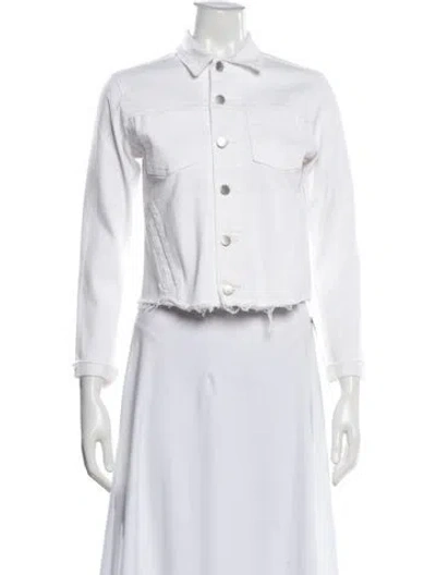 Pre-owned L'agence Denim Jacket In White