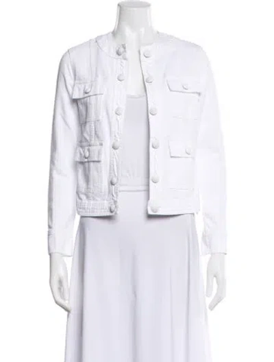 Pre-owned L'agence Denim Jacket In White